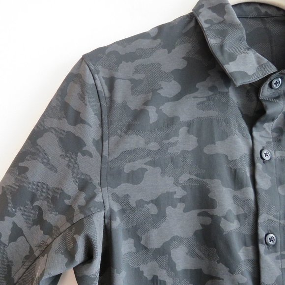 LULULEMON Down to the Wire Shirt in Black Obsidian Camo - Size S - Picture 8 of 15